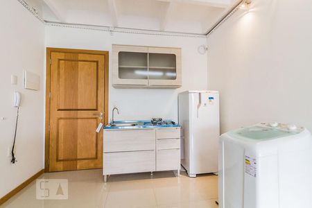 cozinha de kitnet/studio para alugar com 1 quarto, 42m² em Menino Deus, Porto Alegre