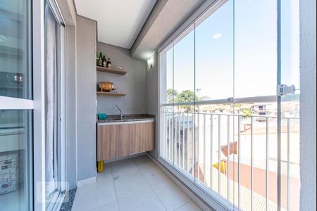 Varanda gourmet de apartamento à venda com 2 quartos, 50m² em Vila Pires, Santo André