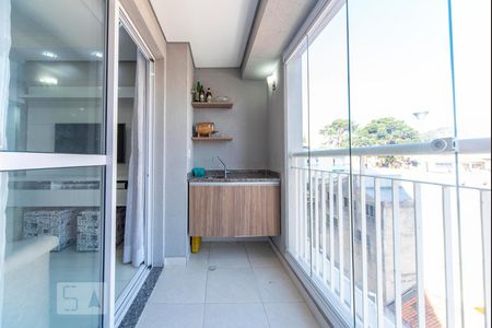 Varanda gourmet de apartamento à venda com 2 quartos, 50m² em Vila Pires, Santo André