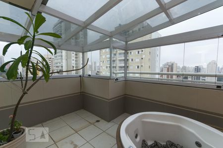 Varanda da sala de estar de apartamento para alugar com 3 quartos, 136m² em Chácara Inglesa, São Paulo