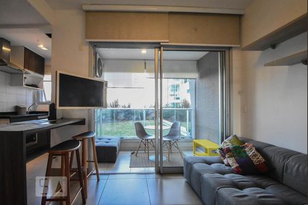 Sala de kitnet/studio para alugar com 1 quarto, 34m² em Brooklin Paulista, São Paulo