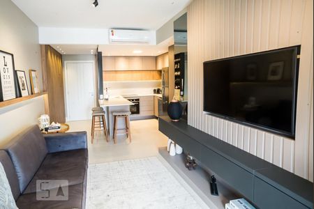 Sala de apartamento para alugar com 1 quarto, 49m² em Petrópolis, Porto Alegre