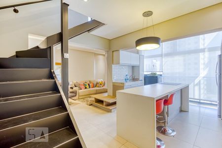 Sala de apartamento à venda com 1 quarto, 62m² em Vila Olímpia, São Paulo