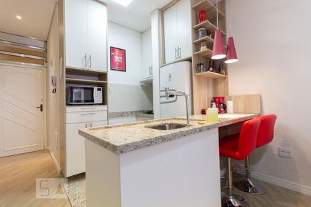 Cozinha de kitnet/studio à venda com 1 quarto, 34m² em Centro, São Paulo