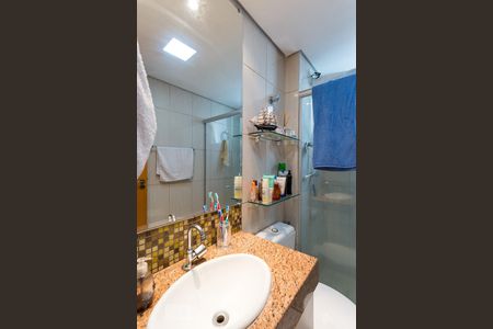 Banheiro Social de apartamento à venda com 3 quartos, 100m² em Castelo, Belo Horizonte