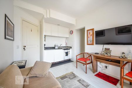 Sala de apartamento à venda com 1 quarto, 40m² em Paraíso do Morumbi, São Paulo