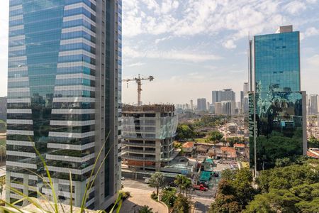 Vista da Varanda de apartamento à venda com 1 quarto, 55m² em Brooklin, São Paulo