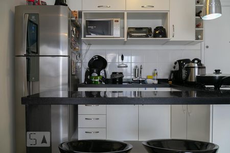 Área da cozinha de kitnet/studio à venda com 1 quarto, 36m² em Cambuci, São Paulo