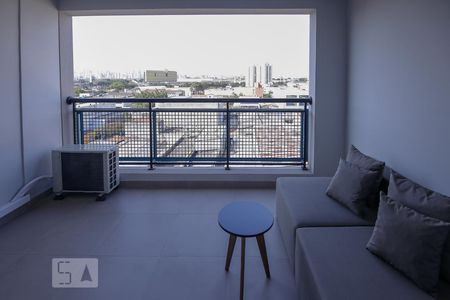 Varanda de kitnet/studio para alugar com 1 quarto, 28m² em Bom Retiro, São Paulo