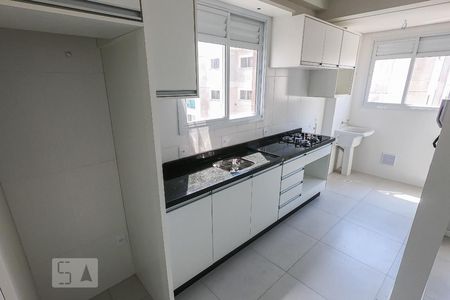 Cozinha de apartamento para alugar com 1 quarto, 48m² em Praia Comprida, São José