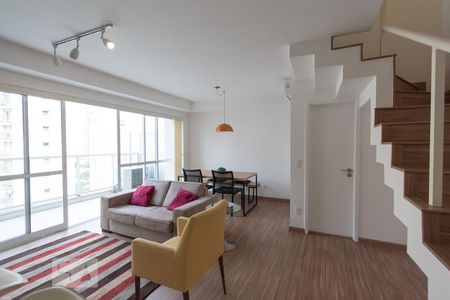 Sala de apartamento à venda com 1 quarto, 84m² em Vila Gertrudes, São Paulo