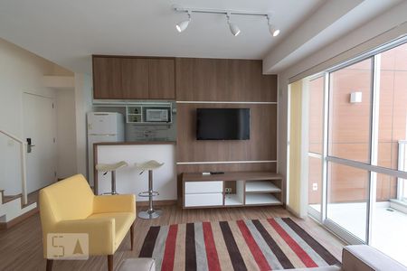 Sala de apartamento à venda com 1 quarto, 84m² em Vila Gertrudes, São Paulo