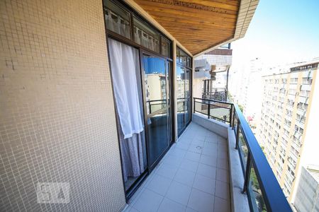 Varanda da sala e quarto de apartamento para alugar com 1 quarto, 60m² em Icaraí, Niterói