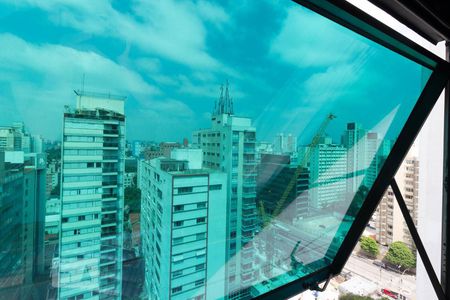 Vista - Sala de apartamento para alugar com 1 quarto, 42m² em Jardim Paulista, São Paulo