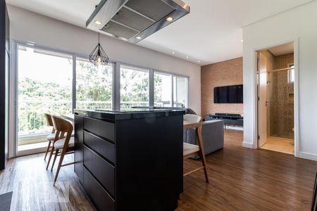 Sala de apartamento à venda com 1 quarto, 59m² em Tamboré, Santana de Parnaíba