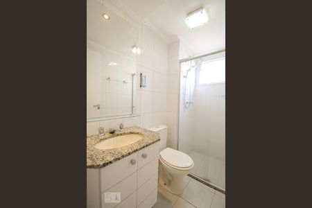 Banheiro da suíte de apartamento à venda com 2 quartos, 60m² em Vila Gomes Cardim, São Paulo