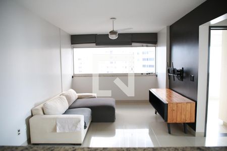 Sala de apartamento para alugar com 2 quartos, 58m² em Residencial Eldorado, Goiânia