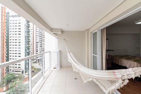 Sacada gourmet  de apartamento à venda com 1 quarto, 54m² em Jardim Anália Franco, São Paulo