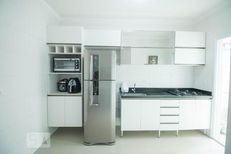 Cozinha de apartamento à venda com 2 quartos, 58m² em Vila Scarpelli, Santo André