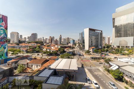 Varanda - vista de apartamento para alugar com 1 quarto, 34m² em Pinheiros, São Paulo