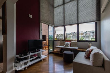 Sala de apartamento para alugar com 1 quarto, 60m² em Paraíso do Morumbi, São Paulo