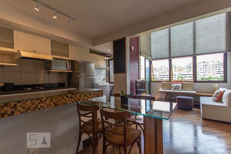 Sala de apartamento para alugar com 1 quarto, 60m² em Paraíso do Morumbi, São Paulo