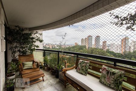 Varanda da Sala de apartamento à venda com 4 quartos, 360m² em Paraíso do Morumbi, São Paulo