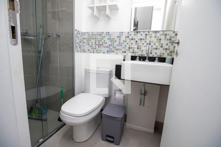 Banheiro- panorâmica  de apartamento à venda com 1 quarto, 53m² em Vila Olímpia, São Paulo