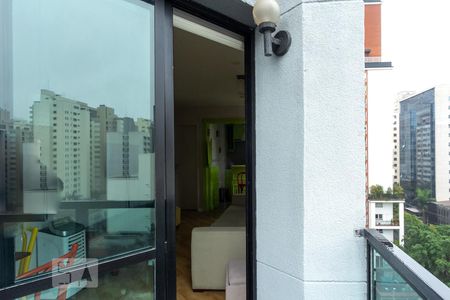 Varanda da Sala de apartamento para alugar com 1 quarto, 40m² em Itaim Bibi, São Paulo