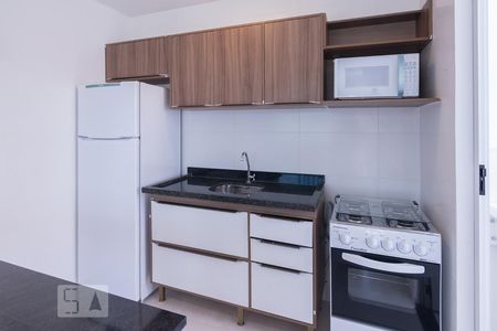 Cozinha de apartamento para alugar com 1 quarto, 32m² em Barra Funda, São Paulo