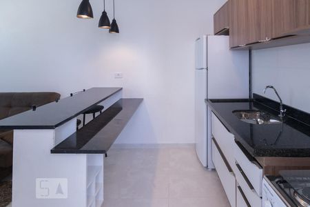 Cozinha de apartamento para alugar com 1 quarto, 32m² em Barra Funda, São Paulo