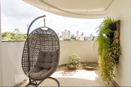 Varanda da Sala de apartamento à venda com 4 quartos, 175m² em São José, Belo Horizonte