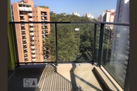 Varanda da Sala de apartamento à venda com 1 quarto, 45m² em Vila Andrade, São Paulo