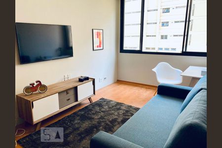 Sala de apartamento para alugar com 1 quarto, 50m² em Vila Madalena, São Paulo