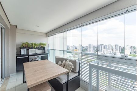 Varanda de apartamento à venda com 1 quarto, 33m² em Brooklin Paulista, São Paulo