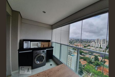 Varanda de kitnet/studio para alugar com 1 quarto, 33m² em Brooklin Paulista, São Paulo