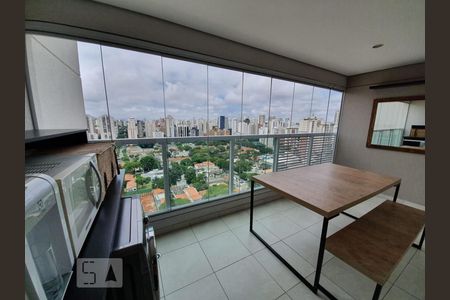 Varanda de kitnet/studio para alugar com 1 quarto, 33m² em Brooklin Paulista, São Paulo