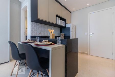 Cozinha de kitnet/studio para alugar com 1 quarto, 27m² em Bethaville I, Barueri