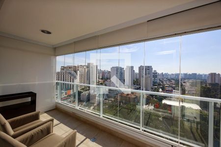 Sala - Varanda de apartamento para alugar com 1 quarto, 50m² em Campo Belo, São Paulo