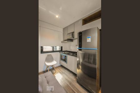 Cozinha de apartamento para alugar com 1 quarto, 17m² em Santo Amaro, São Paulo