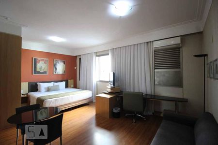 Quarto e cozinha de kitnet/studio para alugar com 1 quarto, 40m² em Lourdes, Belo Horizonte