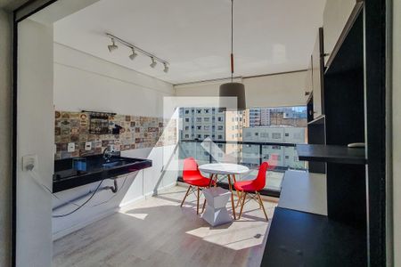 Studio varanda cozinha de kitnet/studio à venda com 1 quarto, 33m² em Vila Mariana, São Paulo