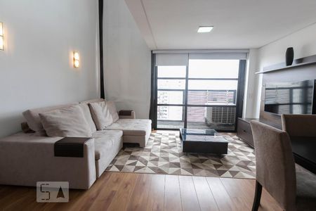 Sala de apartamento à venda com 1 quarto, 55m² em Vila Nova Conceição, São Paulo