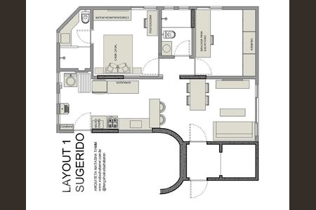 Planta de apartamento para alugar com 2 quartos, 60m² em Sumarezinho, São Paulo