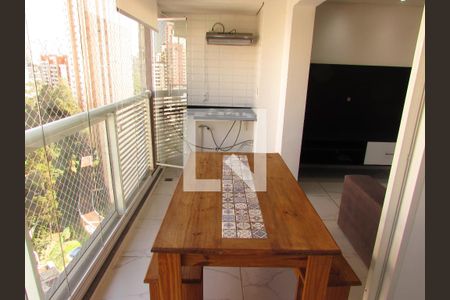 Varanda da Sala de apartamento para alugar com 1 quarto, 40m² em Vila Andrade, São Paulo