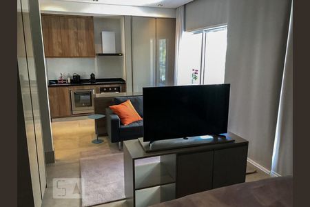 Sala de kitnet/studio para alugar com 1 quarto, 49m² em Tamboré, Santana de Parnaíba