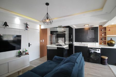 Sala/Cozinha e Área de serviço de apartamento à venda com 2 quartos, 58m² em Vila Rio Branco, São Paulo