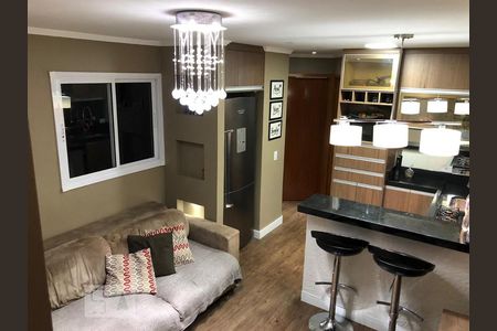 Sala de apartamento à venda com 2 quartos, 90m² em Vila Scarpelli, Santo André