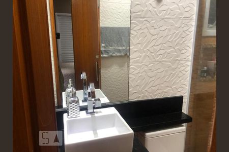 Banheiro de apartamento à venda com 2 quartos, 90m² em Vila Scarpelli, Santo André