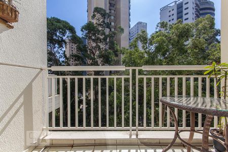 Varanda da Sala de apartamento para alugar com 1 quarto, 50m² em Vila Andrade, São Paulo